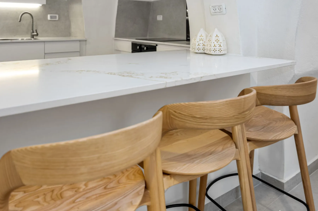 kitchen island bar seating old city jerusalem apartment modern kitchen