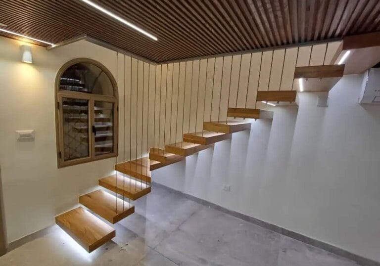 Modern interior of the one-bedroom plus gallery Old City apartment