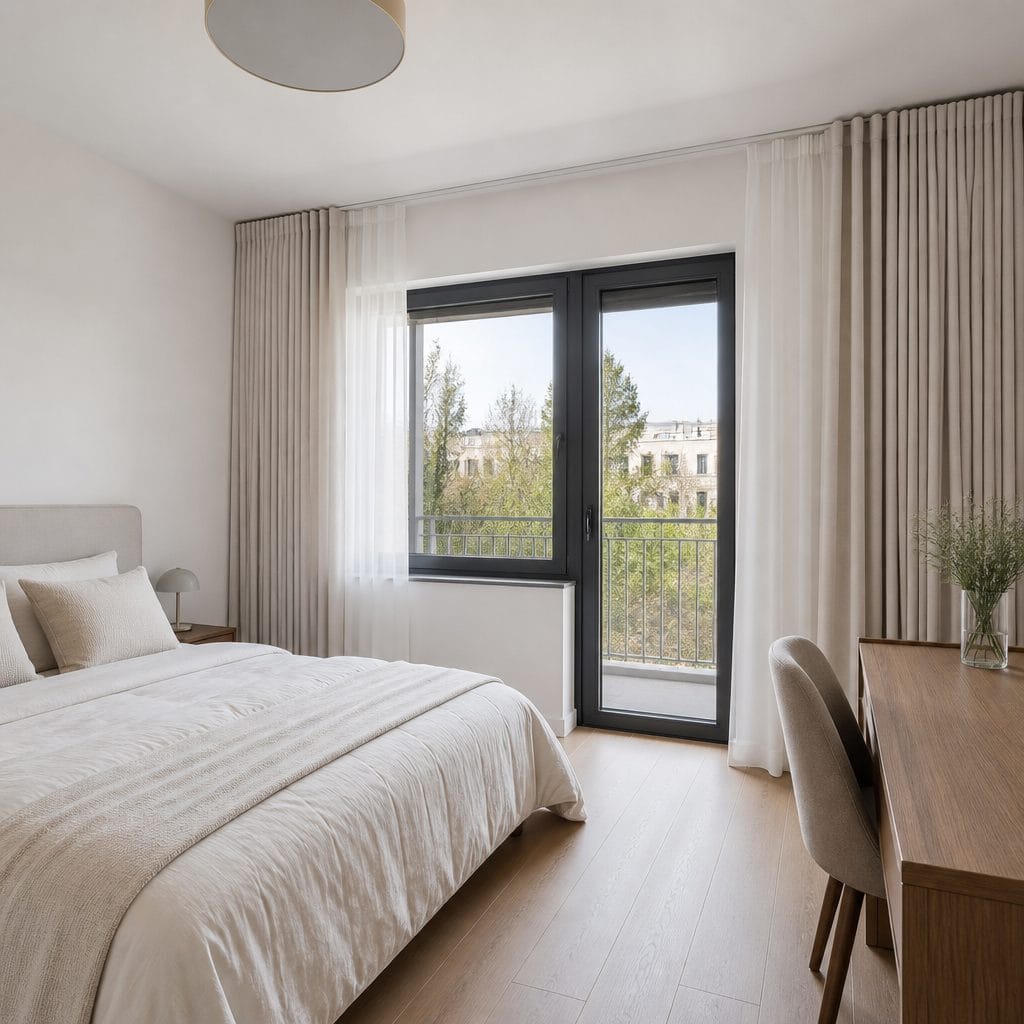 Interior of the four-bedroom Hakalir Rechavia family apartment