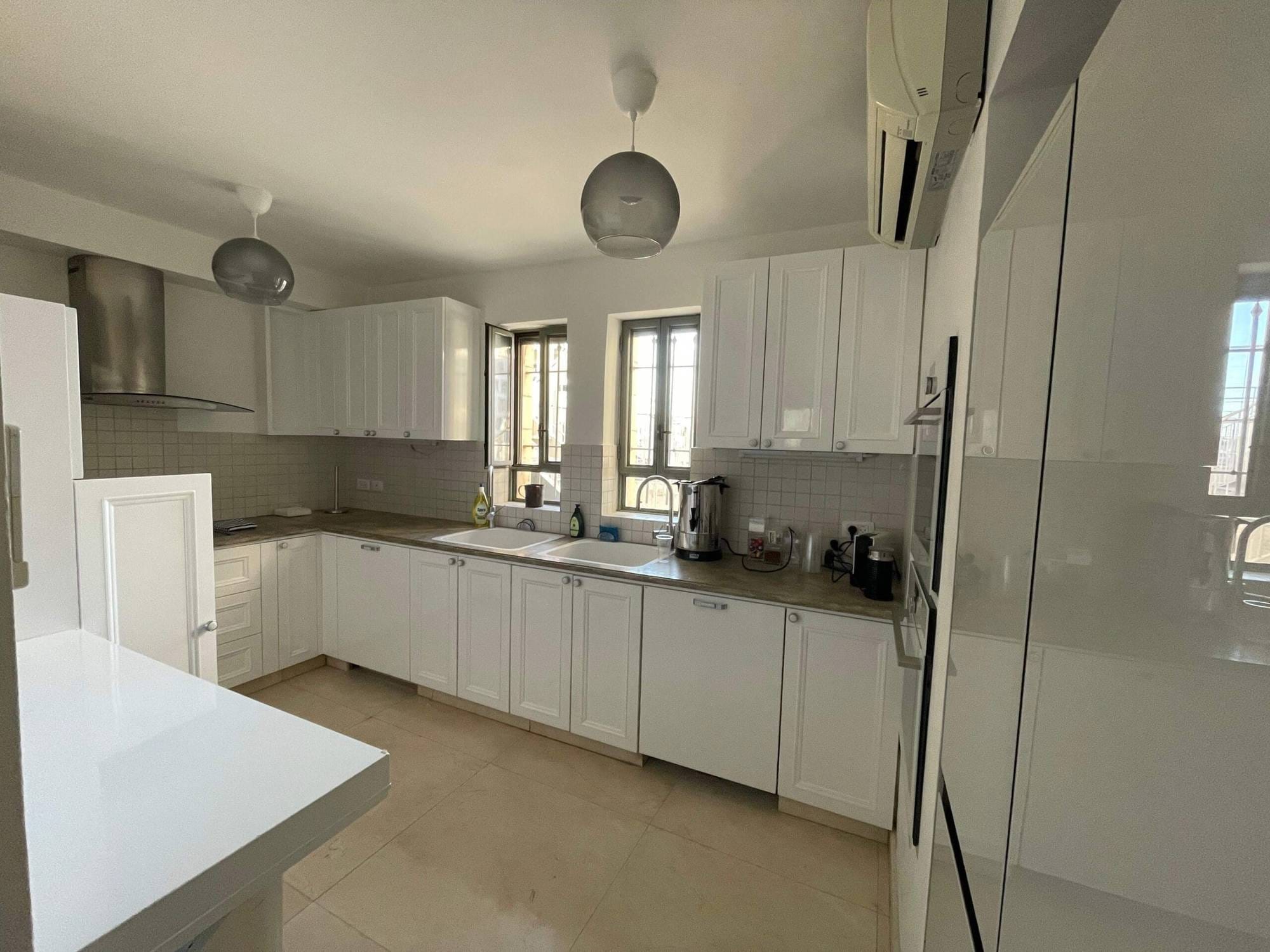 Dining and kitchen area in apartment